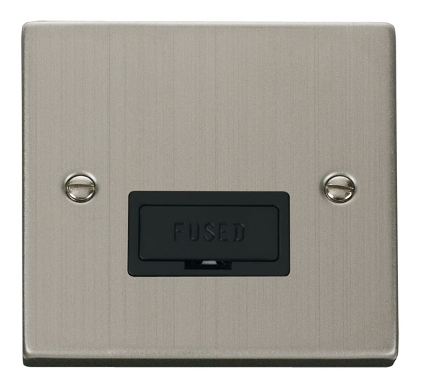 Click Deco Stainless Steel Unswitched Fused Spur VPSS650BK