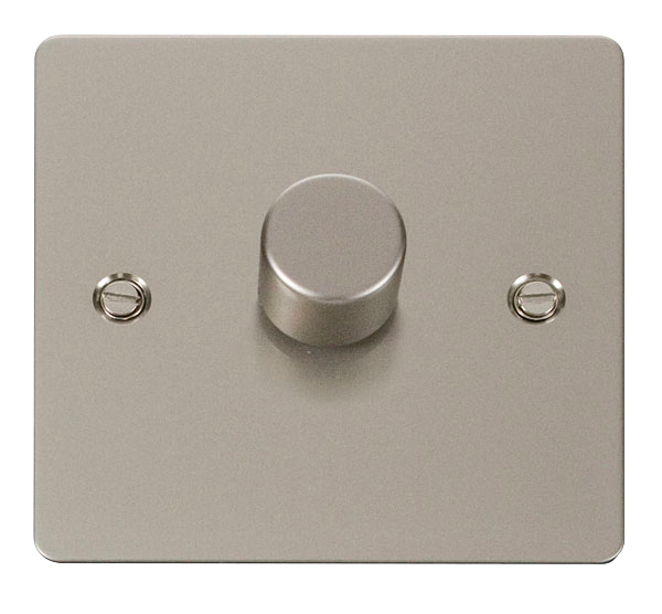 Click Define Pearl Nickel 1 Gang 2 Way 100W LED Dimmer Switch FPPN161