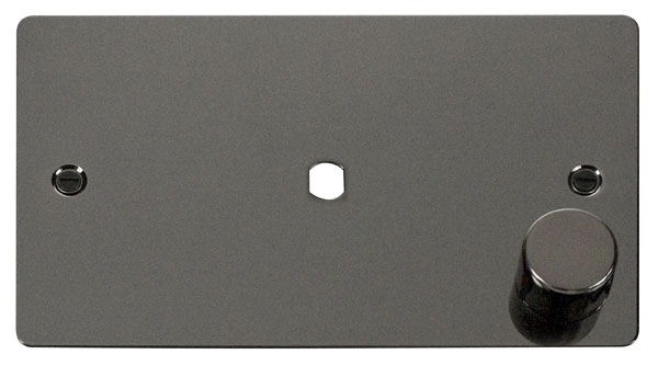 Click Define Black Nickel Single Dimmer Plate 1000W Max FPBN185