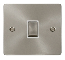 Click Define Brushed Steel 20A Double Pole Switch FPBS722WH