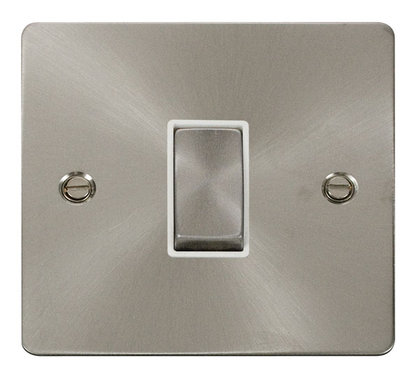 Click Define Brushed Steel Intermediate Switch FPBS425WH