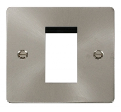Click Define Brushed Steel New Media Single Plate FPBS310