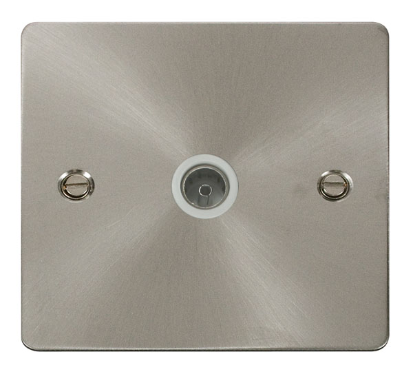 Click Define Brushed Steel Non-Isolated Coaxial Socket FPBS065WH
