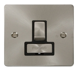 Click Define Brushed Steel Switched Fused Spur FPBS751BK