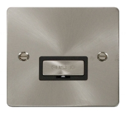 Click Define Brushed Steel Unswitched Fused Spur FPBS750BK