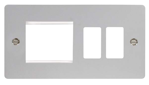 Click Define Polished Chrome New Media - Grid Pro Combi Plate FPCH31102