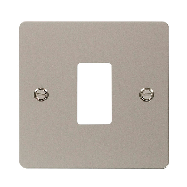 Click Define Pearl Nickel 1 Gang Grid Pro Front Plate FPPN20401