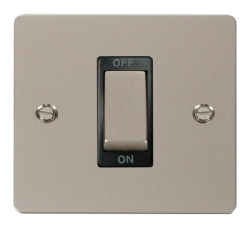 Click Define Pearl Nickel 1G 45A Double Pole Switch FPPN500BK