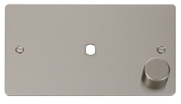 Click Define Pearl Nickel Single Dimmer Plate 1000W Max FPPN185