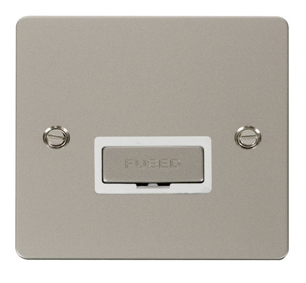 Click Define Pearl Nickel Unswitched Fused Spur FPPN750WH