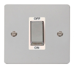 Click Define Polished Chrome 1G 45A Double Pole Switch FPCH500WH