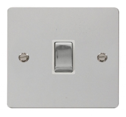 Click Define Polished Chrome 20A Double Pole Switch FPCH722WH
