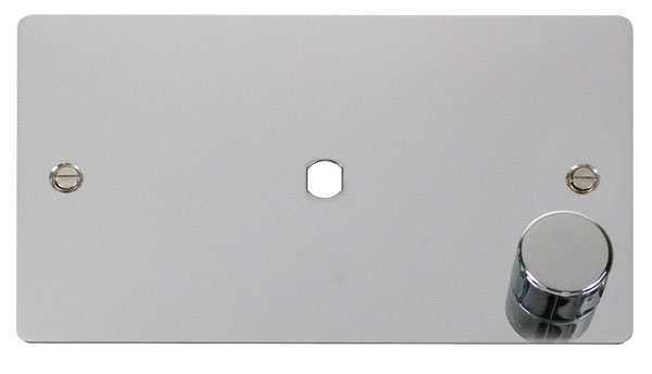 Click Define Polished Chrome Single Dimmer Plate 1000W FPCH185