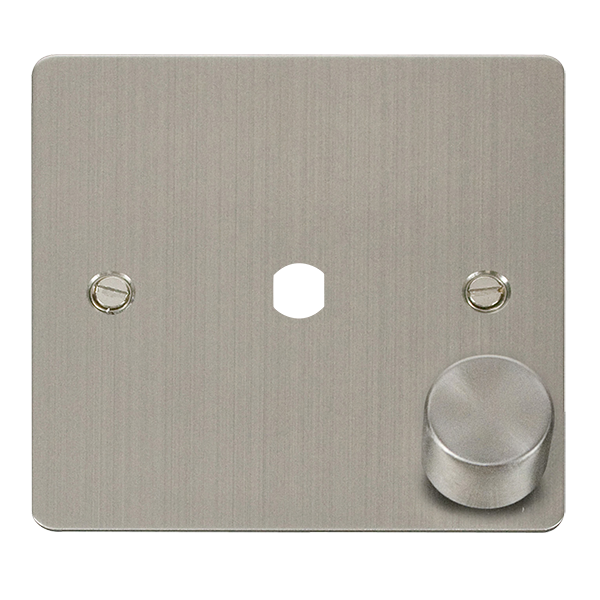 Click Define Stainless Steel 1 Gang Empty Dimmer Plate FPSS140PL