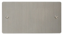 Click Define Stainless Steel 2 Gang Blank Plate FPSS061