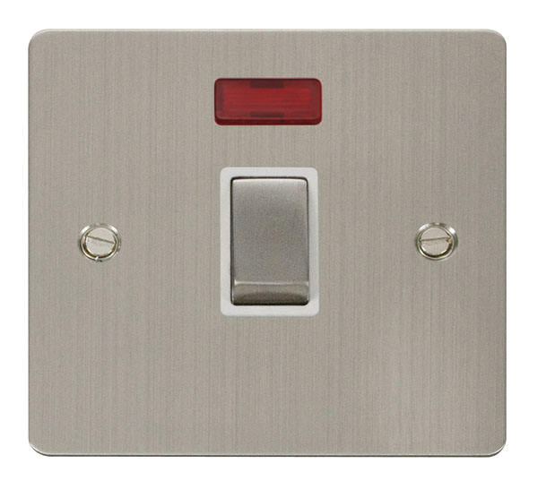 Click Define Stainless Steel 20A DP Switch with Neon FPSS723WH