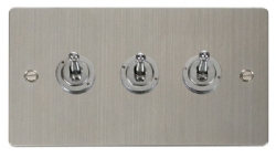 Click Define Stainless Steel 3 Gang 2 Way Toggle Switch FPSS423
