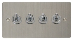 Click Define Stainless Steel 4 Gang 2 Way Toggle Switch FPSS424