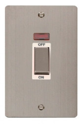 Click Define Stainless Steel 45A DP Switch with Neon FPSS503WH