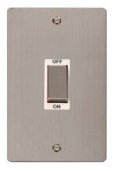 Click Define Stainless Steel 45A Vertical DP Switch FPSS502WH