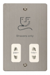 Click Define Stainless Steel Shaver Socket FPSS100WH