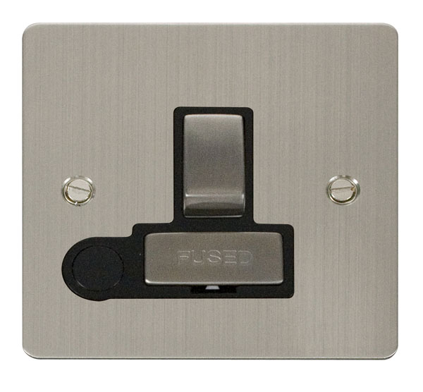 Click Define Stainless Steel Switched Fused Spur with Flex Outlet FPSS551BK