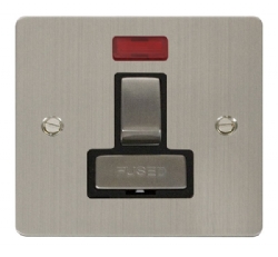 Click Define Stainless Steel Switched Fused Spur with Neon FPSS752BK