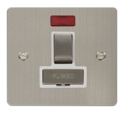 Click Define Stainless Steel Switched Fused Spur with Neon FPSS752WH