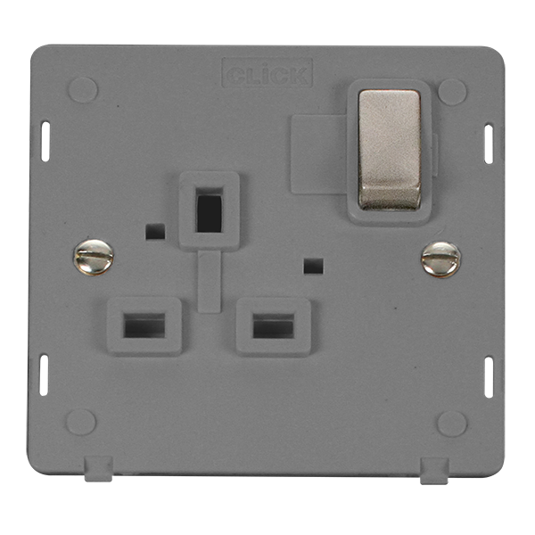 Click Definity 1 Gang Switched Socket Outlet Insert SIN535GYBS