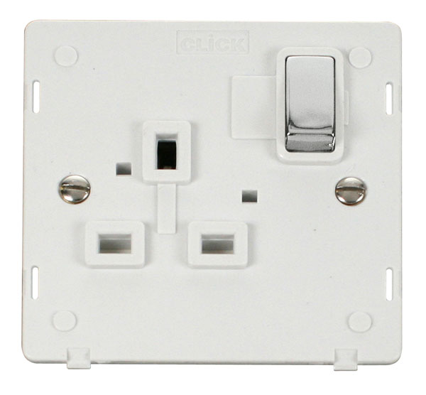 Click Definity 1 Gang Switched Socket Outlet Insert SIN535PWCH