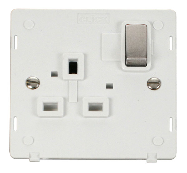 Click Definity 1 Gang Switched Socket Outlet Insert SIN535PWSS