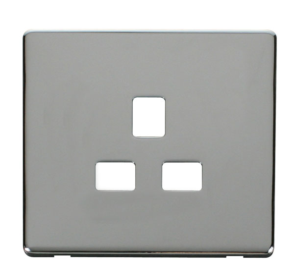 Click Definity 13A 1 Gang Socket Outlet Cover Plate SCP430CH