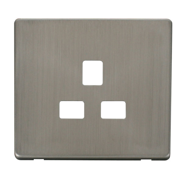 Click Definity 13A 1 Gang Socket Outlet Cover Plate SCP430SS