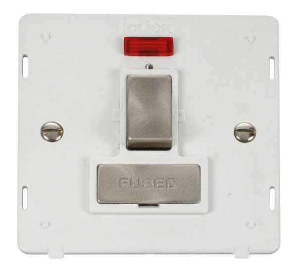 Click Definity 13A Switched Fuse Spur + Neon Insert SIN752PWBS