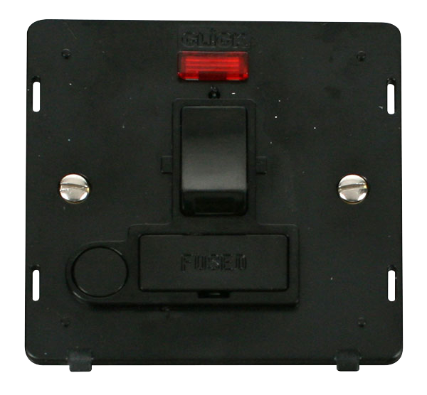 Click Definity 13A Switched Fused Spur Insert Neon F/O SIN052BK