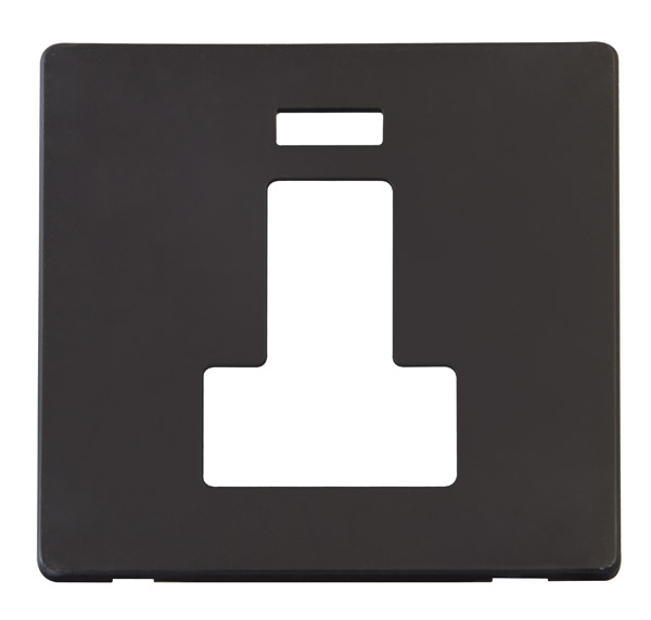 Click Definity 13A Switched Fused Spur Neon Cover Plate SCP252BK