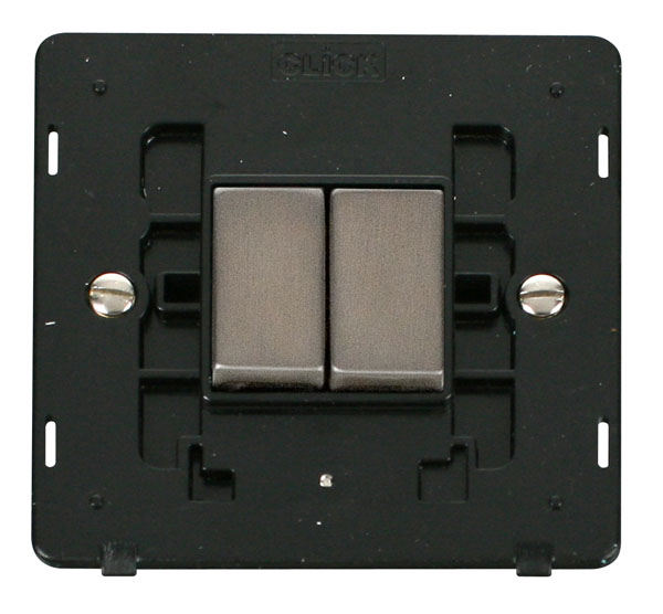 Click Definity 2 Gang 2 Way Switch Insert SIN412BKSS