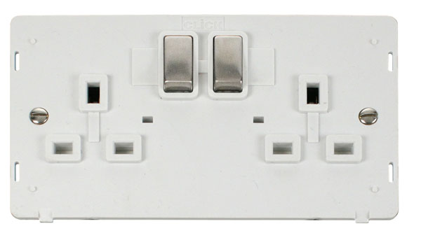 Click Definity 2 Gang Switched Socket Outlet Insert SIN536PWSS