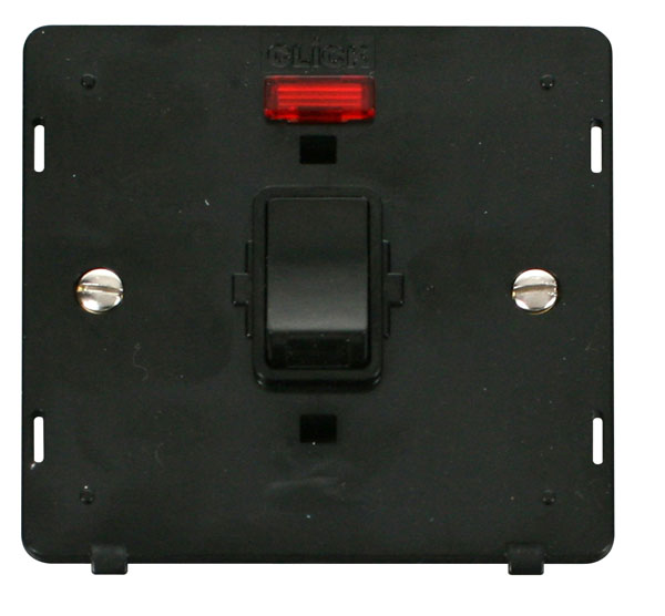 Click Definity 20A Double Pole Switch with Neon Insert SIN623BK