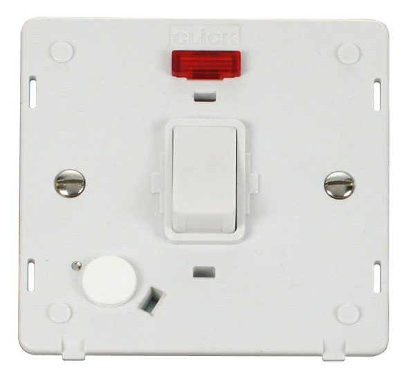 Click Definity 20A DP Switch with F/O Neon Insert SIN023PW
