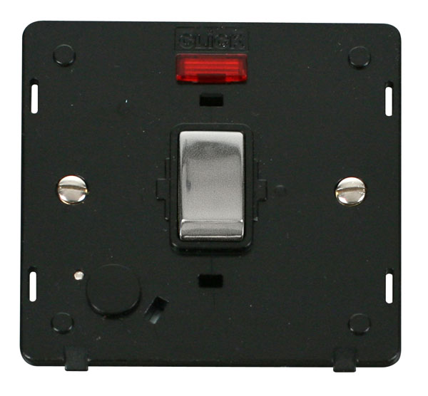 Click Definity 20A DP Switch With F/O Neon Insert SIN523BKCH