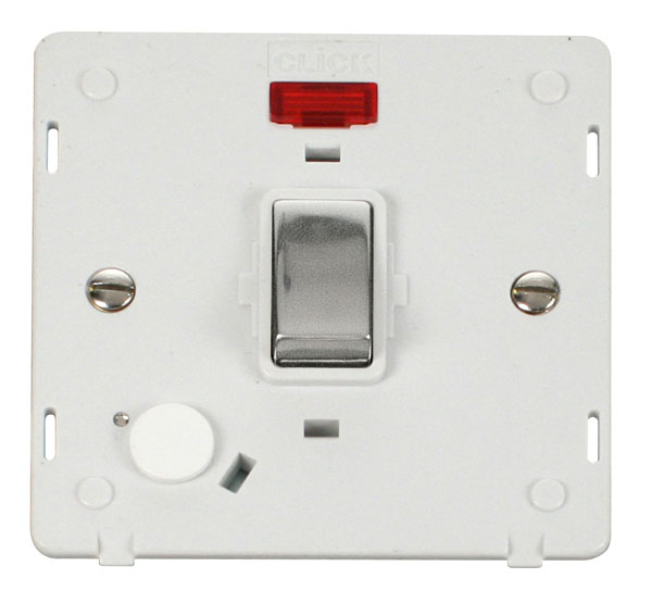 Click Definity 20A DP Switch With F/O Neon Insert SIN523PWCH