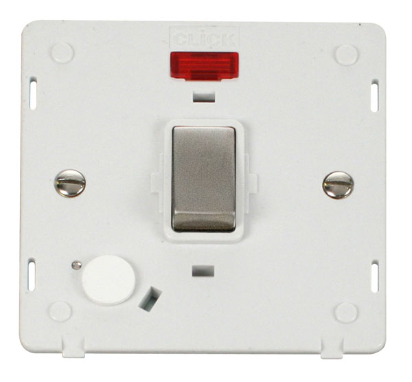 Click Definity 20A DP Switch With F/O Neon Insert SIN523PWSS