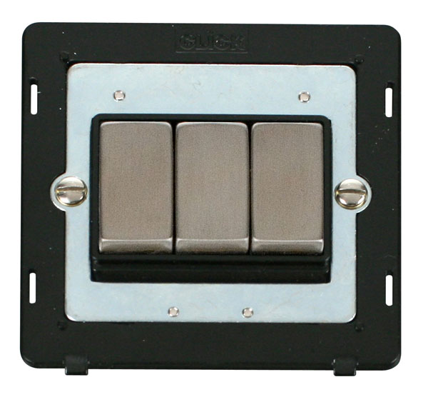 Click Definity 3 Gang 2 Way Switch Insert SIN413BKSS