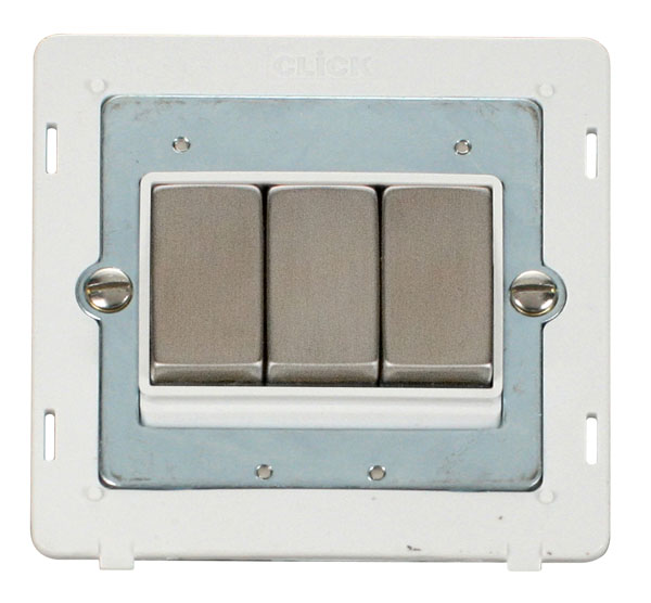 Click Definity 3 Gang 2 Way Switch Insert SIN413PWSS