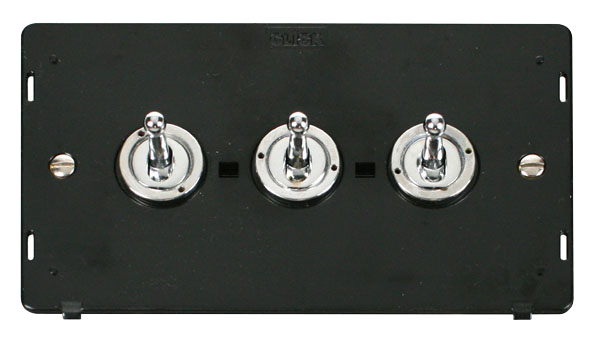 Click Definity 3 Gang 2 Way Toggle Switch Insert SIN423CH