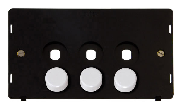 Click Definity 3 Gang Empty Dimmer Plate Insert SIN143PL