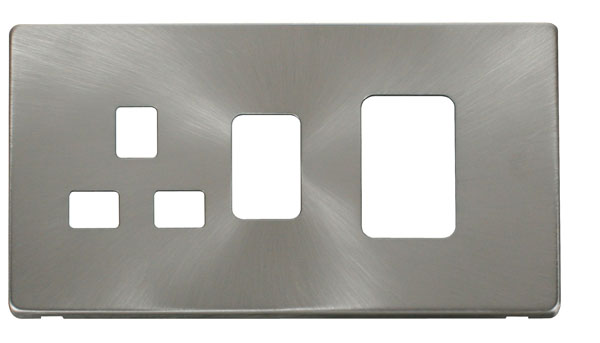 Click Definity 45A Cooker Sw with 13A Skt Cover Plate SCP204BS