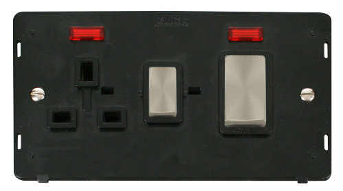 Click Definity 45A DP Cooker Socket With Neon Insert SIN505BKBS