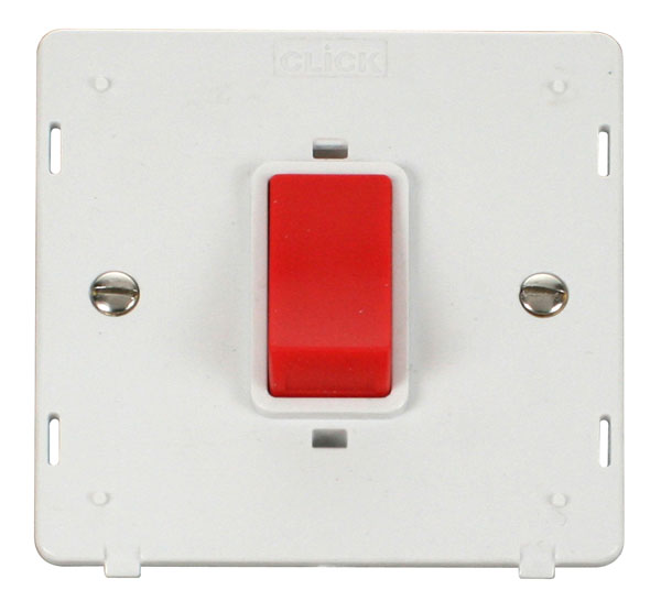 Click Definity 45A DP Switch Single Plate Insert SIN200PW